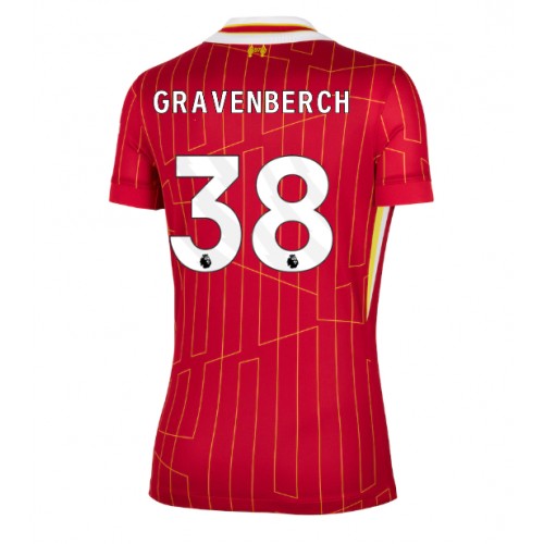 Dres Liverpool Ryan Gravenberch #38 Domaci za Žensko 2024-25 Kratak Rukav